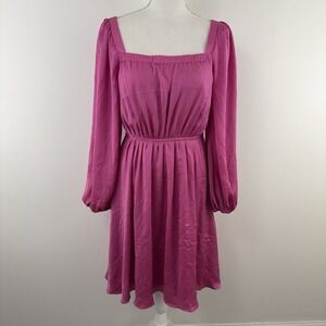 Kobi Halperin Stavy‎ Dress Women's Size S Pink Long Sleeve Smocked Waist – NWT
